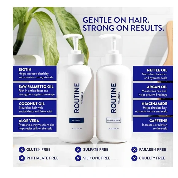 NWT Routine Wellness Coconut & Vanilla Shampoo + Conditioner Set - Picture 4 of 5